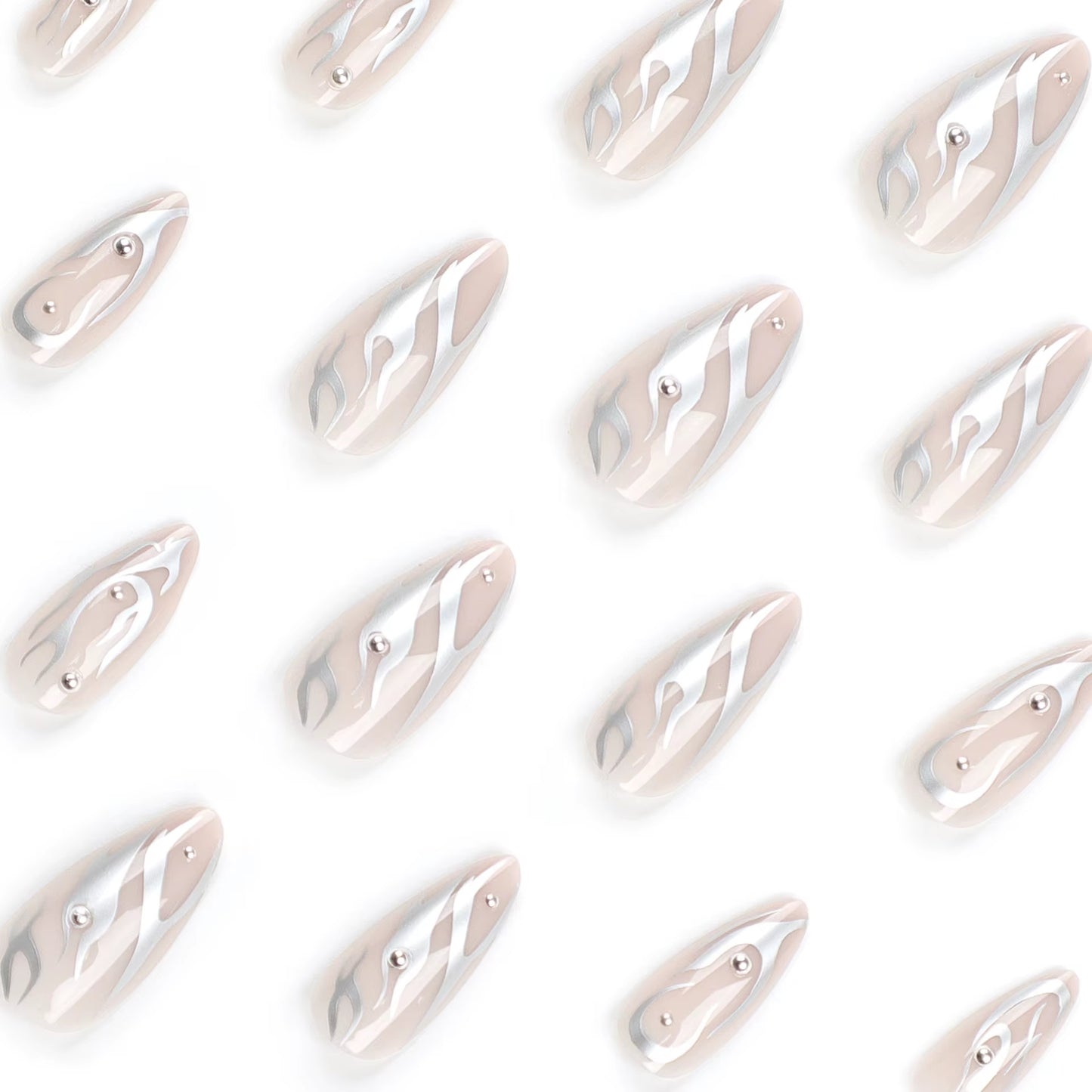 24-Piece Long French Nail Set with Jelly Gel and Nail File