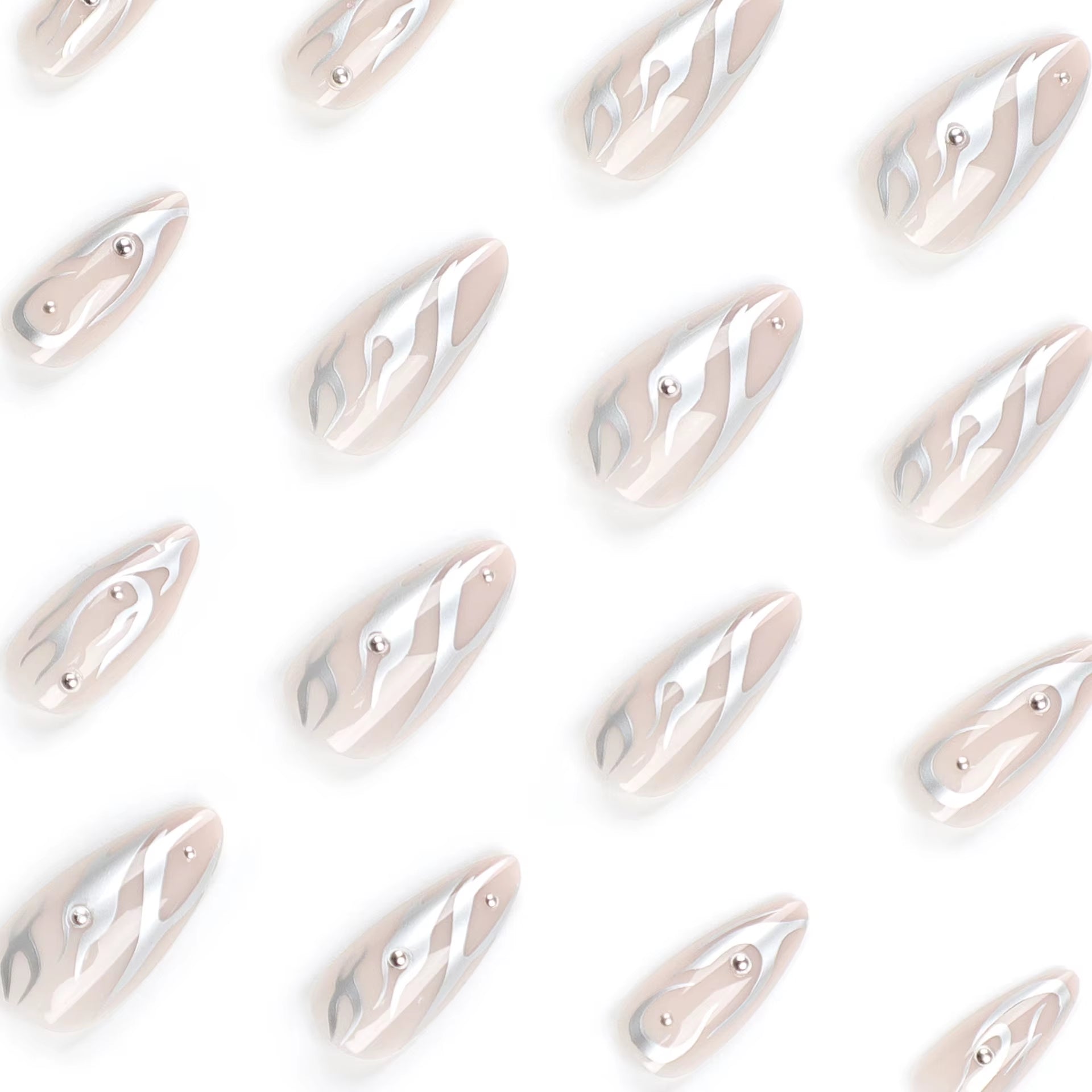 24-Piece Long French Nail Set with Jelly Gel and Nail File